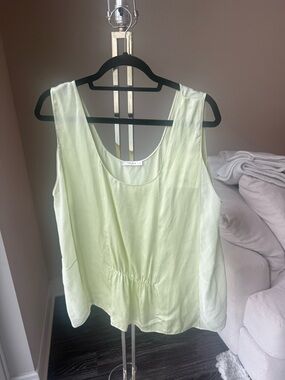 NWT The Row Silk Top in lime green